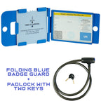 Folding Blue Badge Disabled Holder Guard With Parking Time Clock