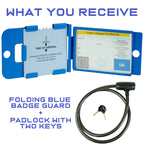 Folding Blue Badge Disabled Holder Guard With Parking Time Clock