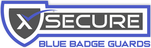 Logo of XSecure Blue Badge Guards on a white background